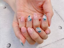 ネイル ビューティーマジック 葛西本店/手描きフラワーネイル