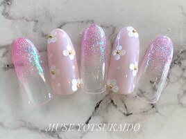 ラメグラホロフラワー春カラー