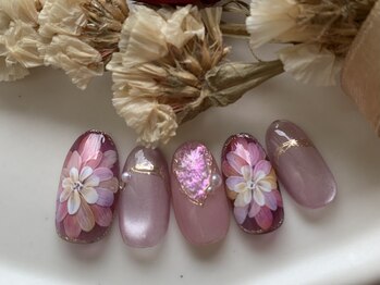 シキナ(shikina)/ダリア　手描きフラワー