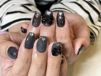 ガーデン ヘア&エステ&ネイル Garden/ブラック ラメ グレー