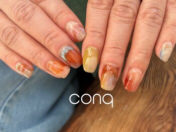 コンク 西荻窪(conq)の写真/【パラジェル・フィルイン追加料金なし】自爪に優しい施術＋高品質な材料でモチの良さ◎ニュアンスが大人気