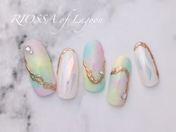 リオッサ オブ ラグーン(RIOSSA of Lagoon)/ニュアンスレインボーネイル