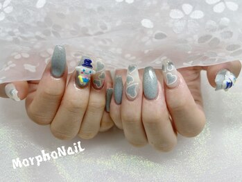 モルフォネイル(Morpho nail)/#4本アート