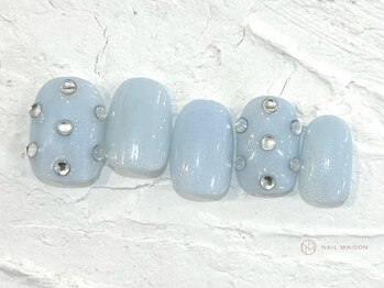 ネイルメゾン 池袋店(NAIL MAISON)/ブルーストーンラメ¥8050
