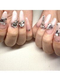 スカルプ☆キラキラネイル¥14500