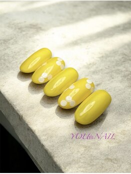 ユウネイル(YOU由NAIL)/大粒ドットのシトラスネイル。
