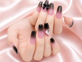 ピンク×ブラックグラデ