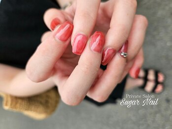 シュガーネイル(sugar nail)/じゅわっと血色ネイル