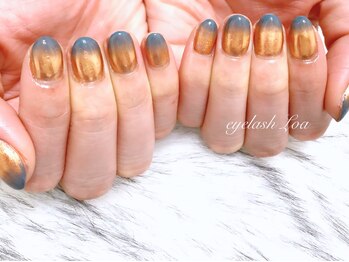 ミラーグラデーションネイル♪