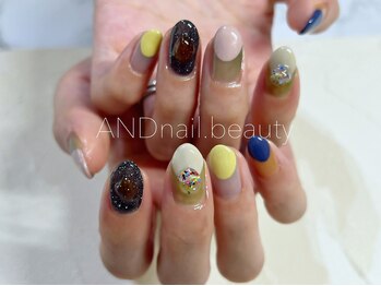 アンドネイル ビューティー(AND nail,beauty)/秋ネイル/バイカラー/フレンチ