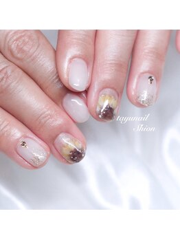 たゆ ネイル(たゆnail)/パラジェルひまわりネイル