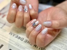 ネイルサロン北野坂/White mag×Blue stone