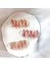 new!!【hand】peach nail