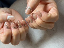 ワンカラー×ホログラムネイル