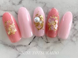 春パステルカラーくすみピンク