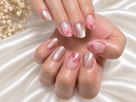 【定額】花きらめく秋ネイル