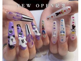 ストーンネイルワンカラーネイル