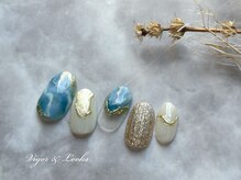 ヴィガー アンド ルックス 白金 目黒(Vigor&Looks)/波ネイル　夏　ミラー