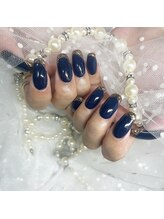 ホヌネイル(honu nail)/変形ミラーフレンチ