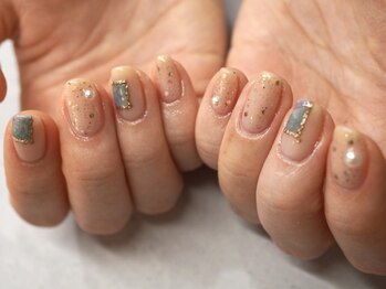 オブヘア ジユウガオカ(of HAIR jiyugaoka)の写真/パラジェルベース使用★凄腕ネイリストによる洗練されたナチュラルきれいな手書きdesignがオススメ◎