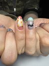 お魚と花