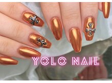 ヨロネイル(YOLO NAIL)/ミラーワンカラー＋有料パーツ