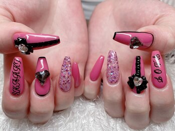 レアネイル 新宿(le'a nail)/長さ出しゴージャス