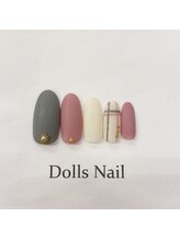 トータルビューティーサロン ドールズ(total beauty salon Dolls)/チェックマットネイル