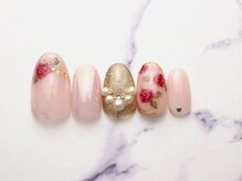 池袋ネイルサロン イイネイル(Ee-Nail)/手描きバラネイル初回￥7500