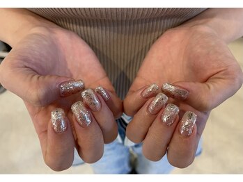 ホワイルアットネイル ハラジュク(while at nail HARAJUKU)/ラメワンカラー