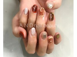 秋ネイル/個性派ネイル/藤沢