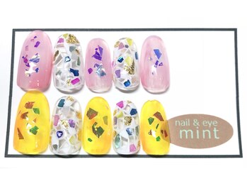ネイルアンドアイ ミント(nail＆eye mint)/8月キャンペーンネイル☆￥6480