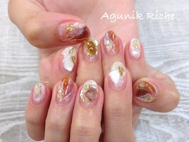 【大理石ネイル】
