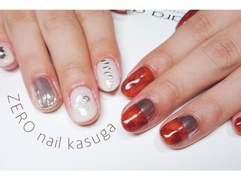 ヘアーゼロネイル(HAIR ZERO nail)/左右ちぐはぐニュアンス