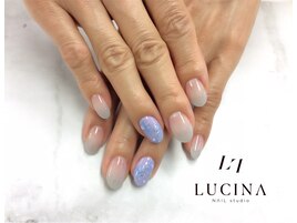 Y -996 紫陽花カラー水滴ネイル