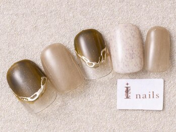 アイネイルズ 三宮店(I nails)/ニュアンスシンプルブラウン