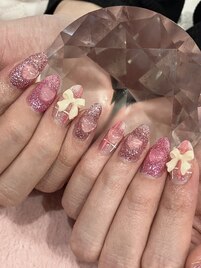 ガーリーピンクネイル