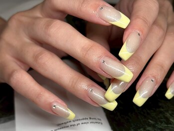 アース コアフュールボーテ ふじみ野店(EARTH coiffure beaute)/イエローフレンチ¥8600