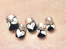 ゆびノさき イバラキシ(ibarakishi)/白黒ハート