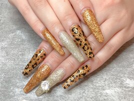 ★ロングレオパードネイル★