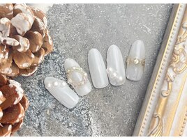 綺麗めクリスマスネイル