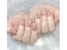 シャノワール(Chat noir)/押し花アートネイル