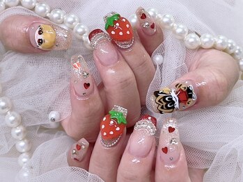 ネイル アリーズ セカンド(nail Allies 2nd)/いちご ハートネイル
