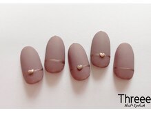 スリーネイルプラスアイラッシュ(Threee Nail+Eyelash)/マットネイル