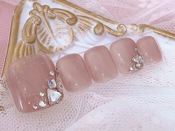 ネイルサロンアンドスクール ラフィーネ 池袋店/フット☆ワンホン風◆¥7990