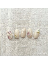 薔薇ネイル♪