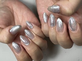 マグネットネイル×ラメ