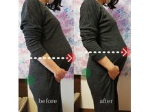 はなみらんの雰囲気（おなかの位置が上がって骨盤が安定、姿勢も良くなり呼吸も楽に♪）