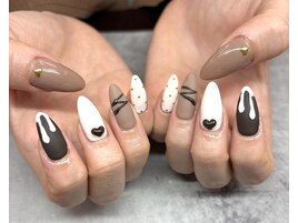 バレンタインネイル