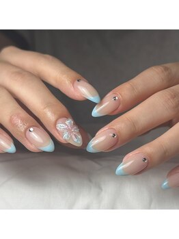 ライフ セカンド(LIFE2nd)/夏のフレンチネイル